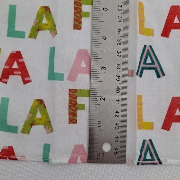 FA LA LA LA Christmas Song Holiday Bandana Cotton 21 x 21 inch - Picture 8 of 10